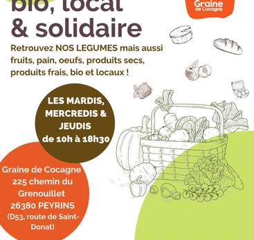 Marché bio, local & solidaire - Graine de Cocagne