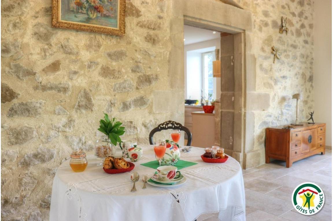 Petit déjeuner avec produits locaux 