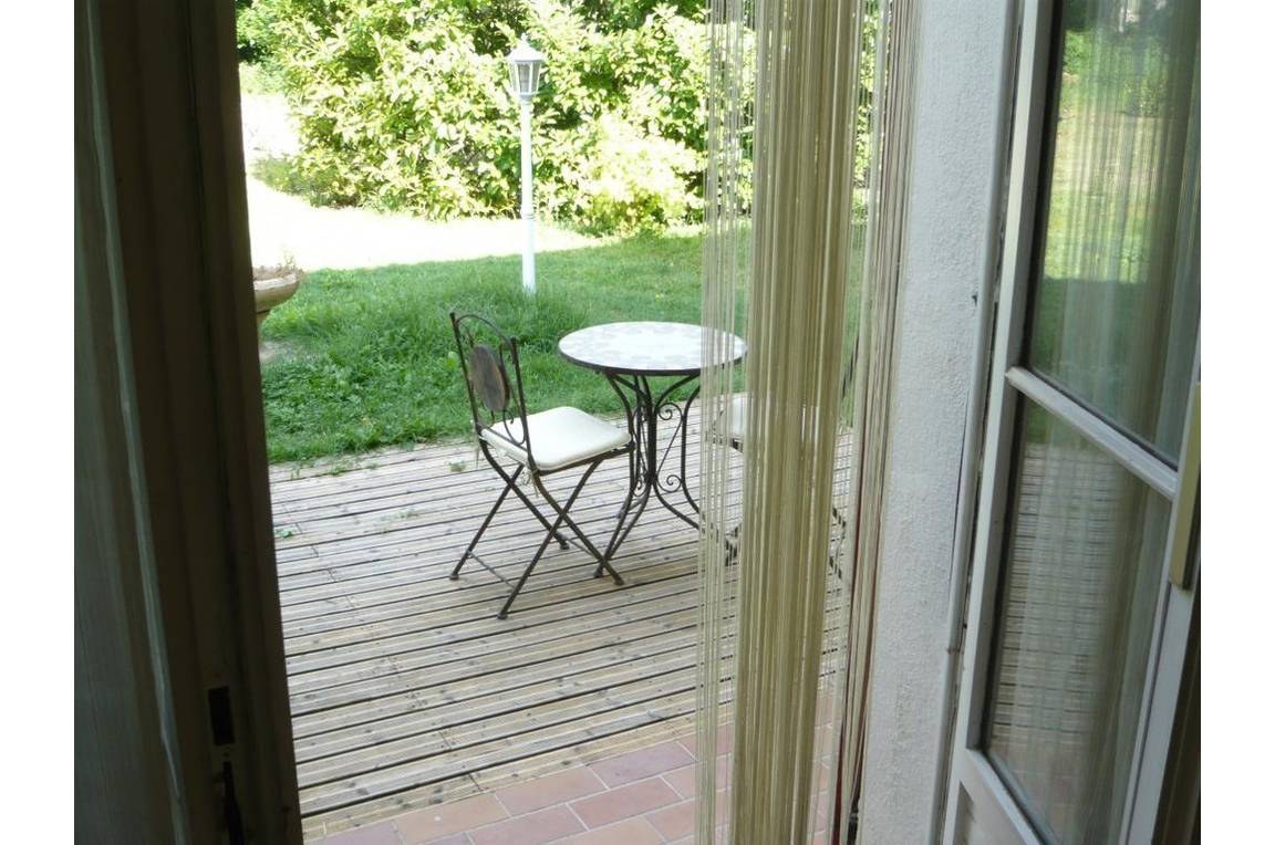 Le coin terrasse de la chambre Olivier