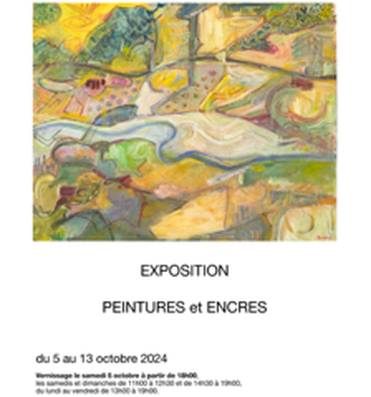 Exposition peintures et encres de Marie-Christine DURANEL Du 5/10/2024 au 8/9/2025