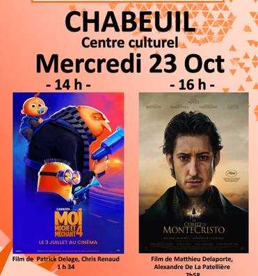 Cinéma itinérant : "Moi, Moche et Méchant... Le 23 oct 2024