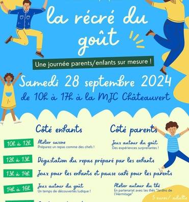 Journée enfants/parents : La récré du goût Le 28 sept 2024