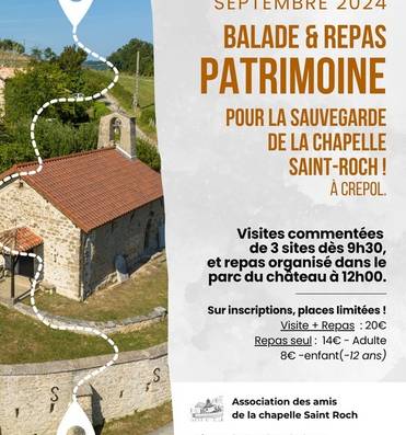 Balade et repas patrimoine pour la sauvegarde de la Chapelle... Le 29 sept 2024