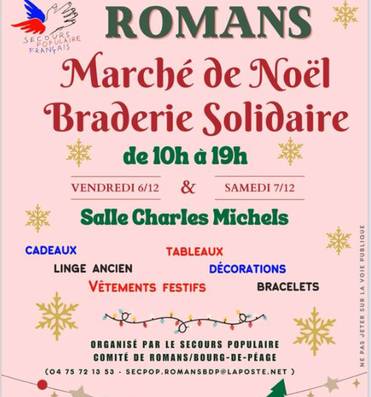 Marché de Noël et braderie du Secours Populaire de Romans/BDP