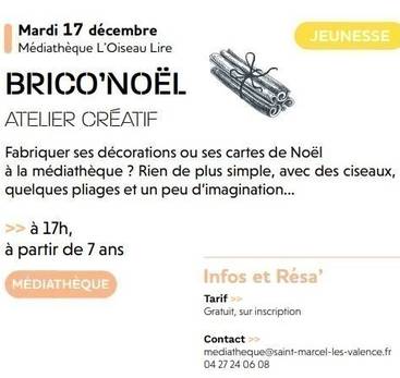 Atelier créatif : Brico'noël