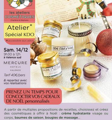 Atelier cosmétique naturel "Cadeaux de Noël" Le 14 déc 2024