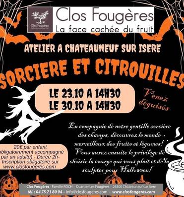 Atelier sorcières et citrouilles - Halloween Du 23 au 30 oct 2024