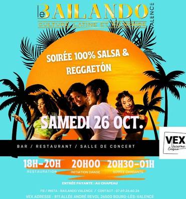 Soirée 100% Salsa & Reggaeton au Vacarme Exquis Le 26 oct 2024