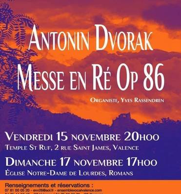 Concert : Messe en Ré Op 86 Le 15 nov 2024