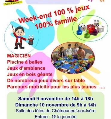 Week-end 100% jeux Du 9 au 10 nov 2024