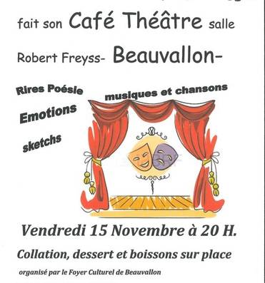 Soirée café-théâtre Le 15 nov 2024