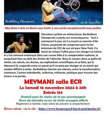 Spectacle : Point de bascule (Cie du Gravillon) Le 16 nov 2024