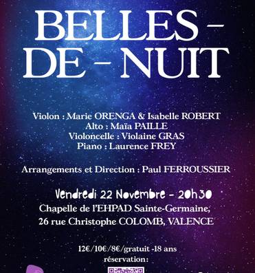 Concert : Belles-de-nuit Le 22 nov 2024