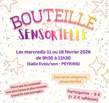 Atelier de création à 4 mains : "bouteille sensorielle"