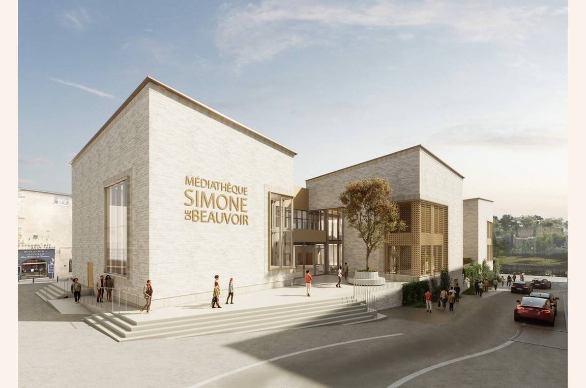 Dessin du projet de la médiathèque