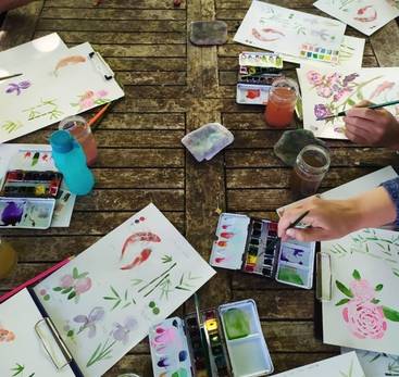 Atelier aquarelle duo enfant/adulte