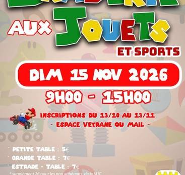 Braderie aux jouets et sports