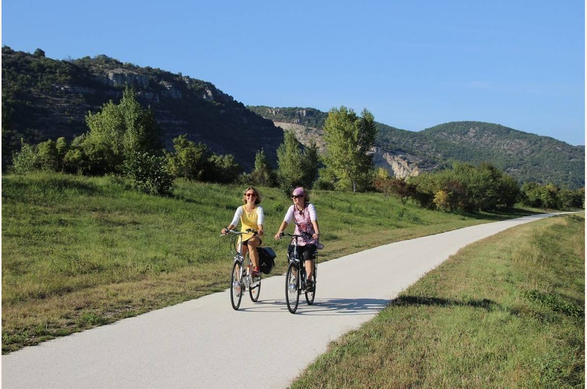 Piste cyclable sur ViaRhôna en Ardèche